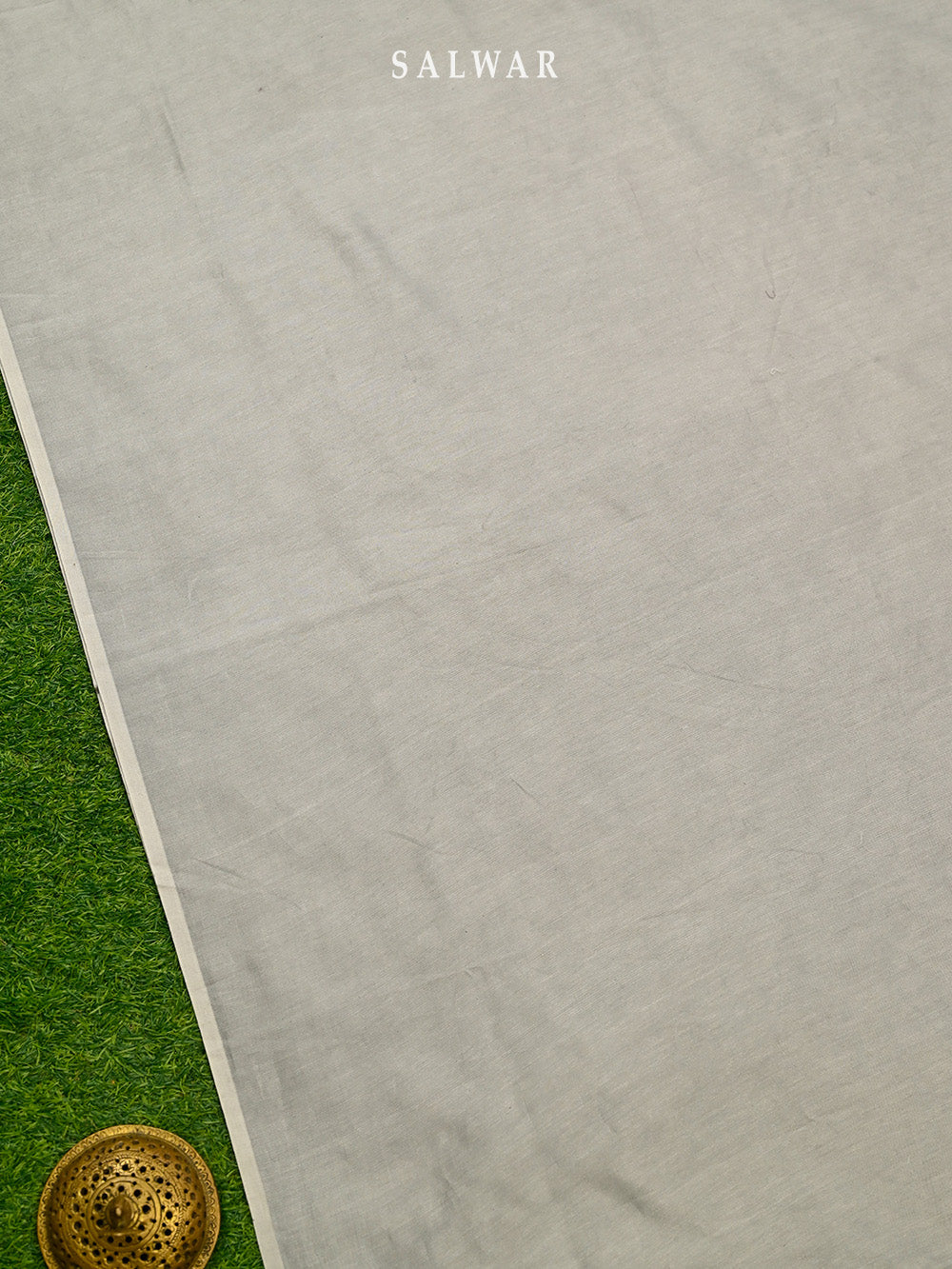 Grey Cotton Silk Handloom Banarasi Suit - Sacred Weaves