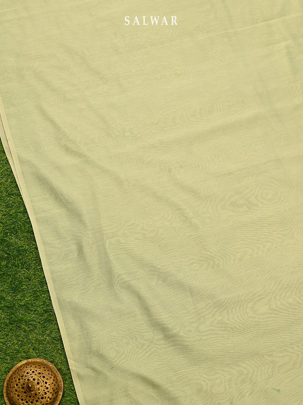 Pista Green Cotton Silk Handloom Banarasi Suit - Sacred Weaves