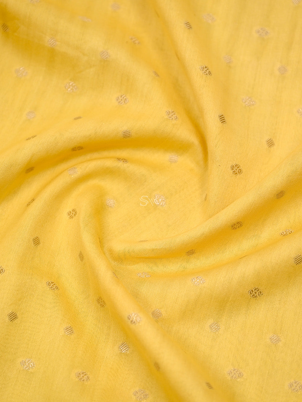 Yellow Cotton Silk Handloom Banarasi Suit
