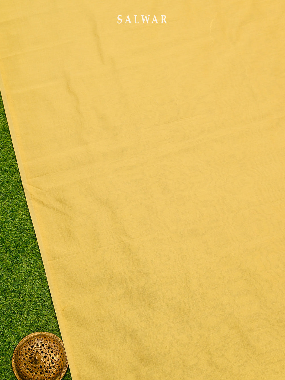 Yellow Cotton Silk Handloom Banarasi Suit