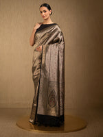 Black Meenakari Silk Brocade Handloom Banarasi Saree