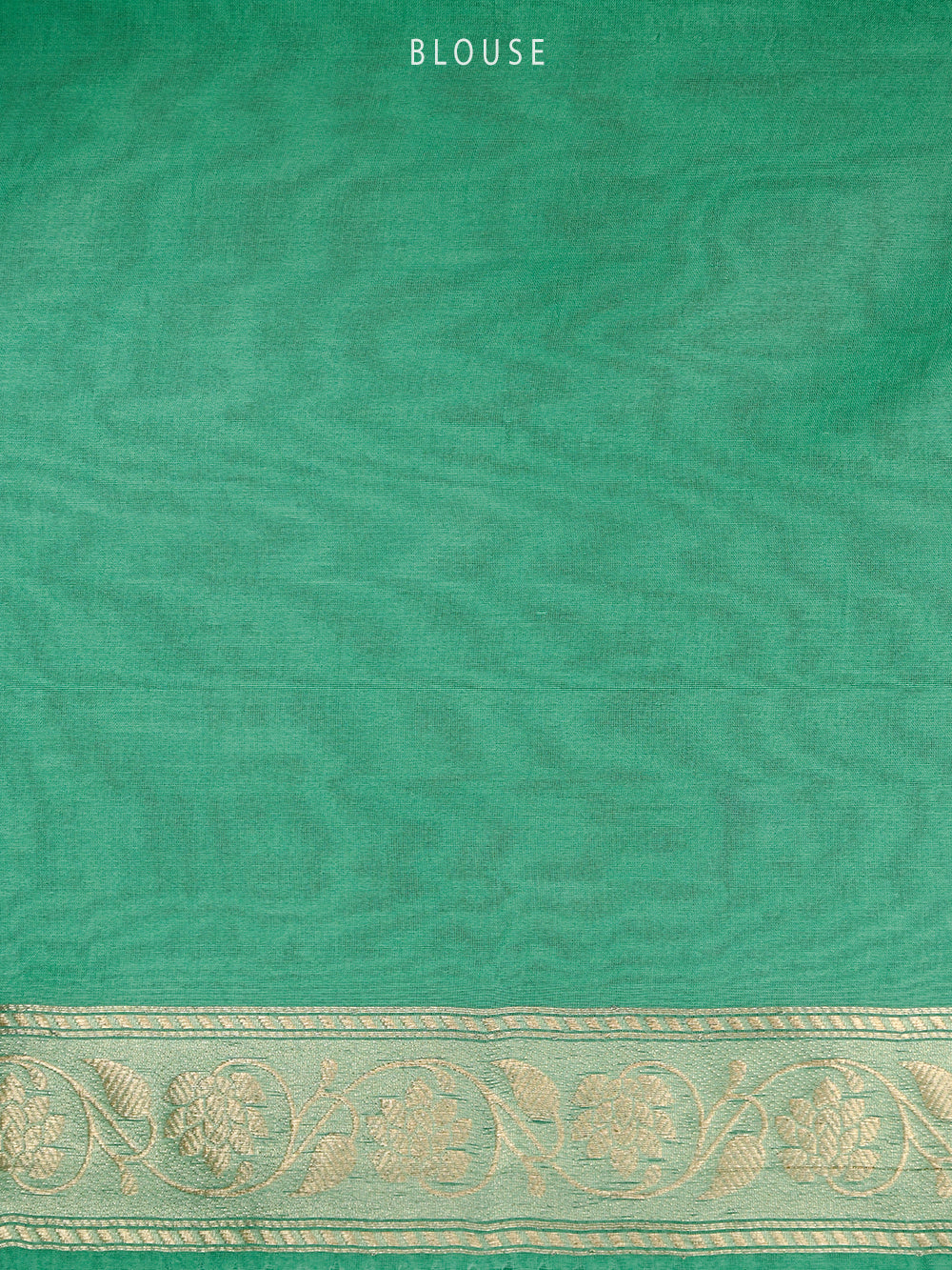 Aqua Green Stripe Organza Handloom Banarasi Saree