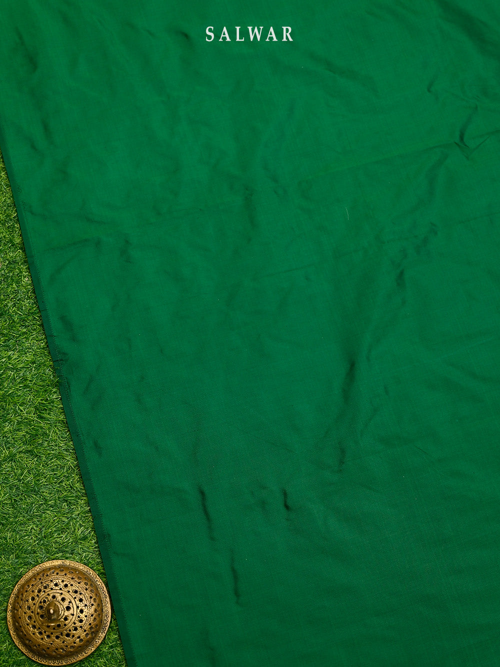 Bottle Green Katan Silk Handloom Banarasi Suit