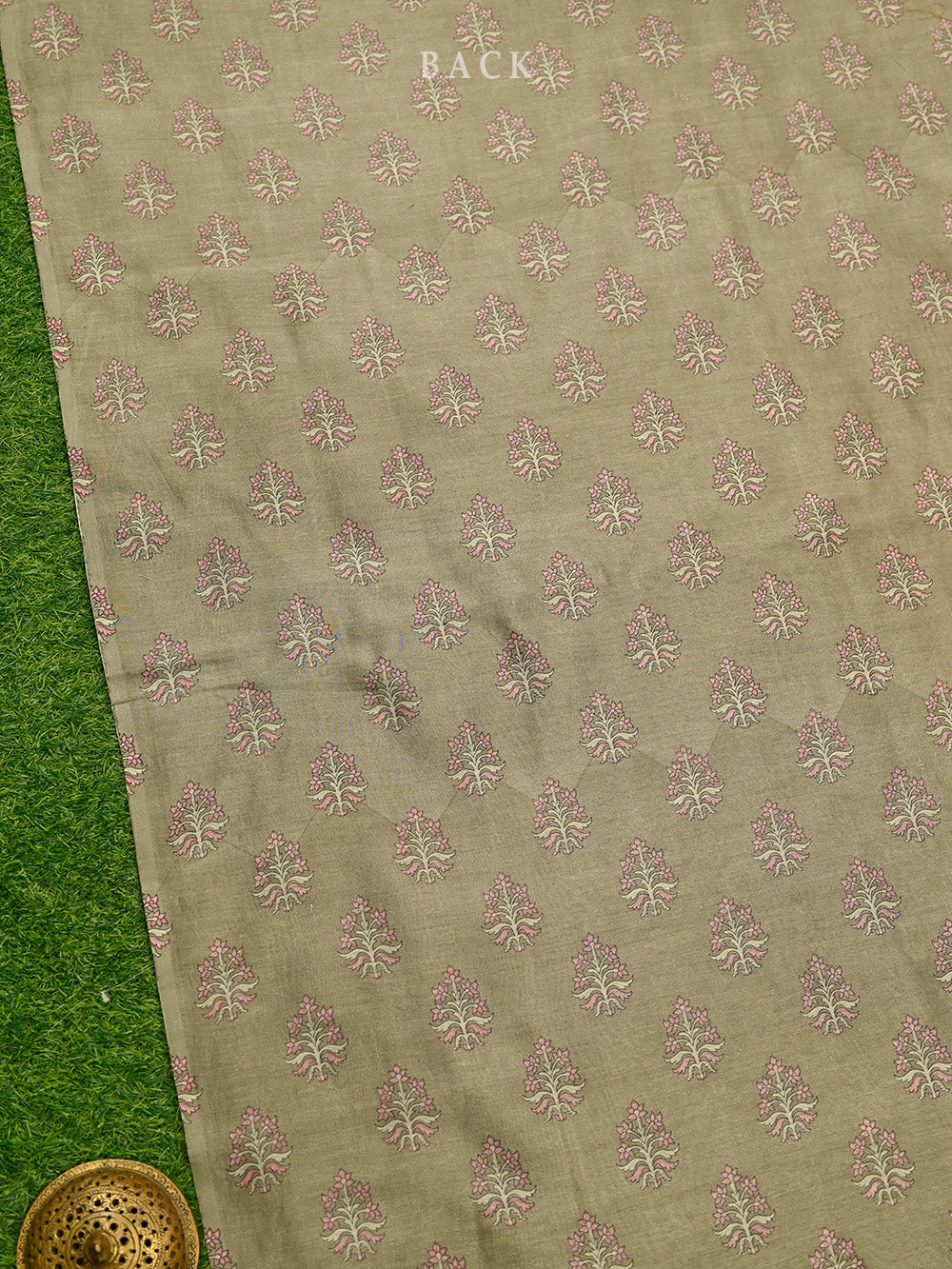 Olive Green Chanderi Silk Handloom Banarasi Suit - Sacred Weaves