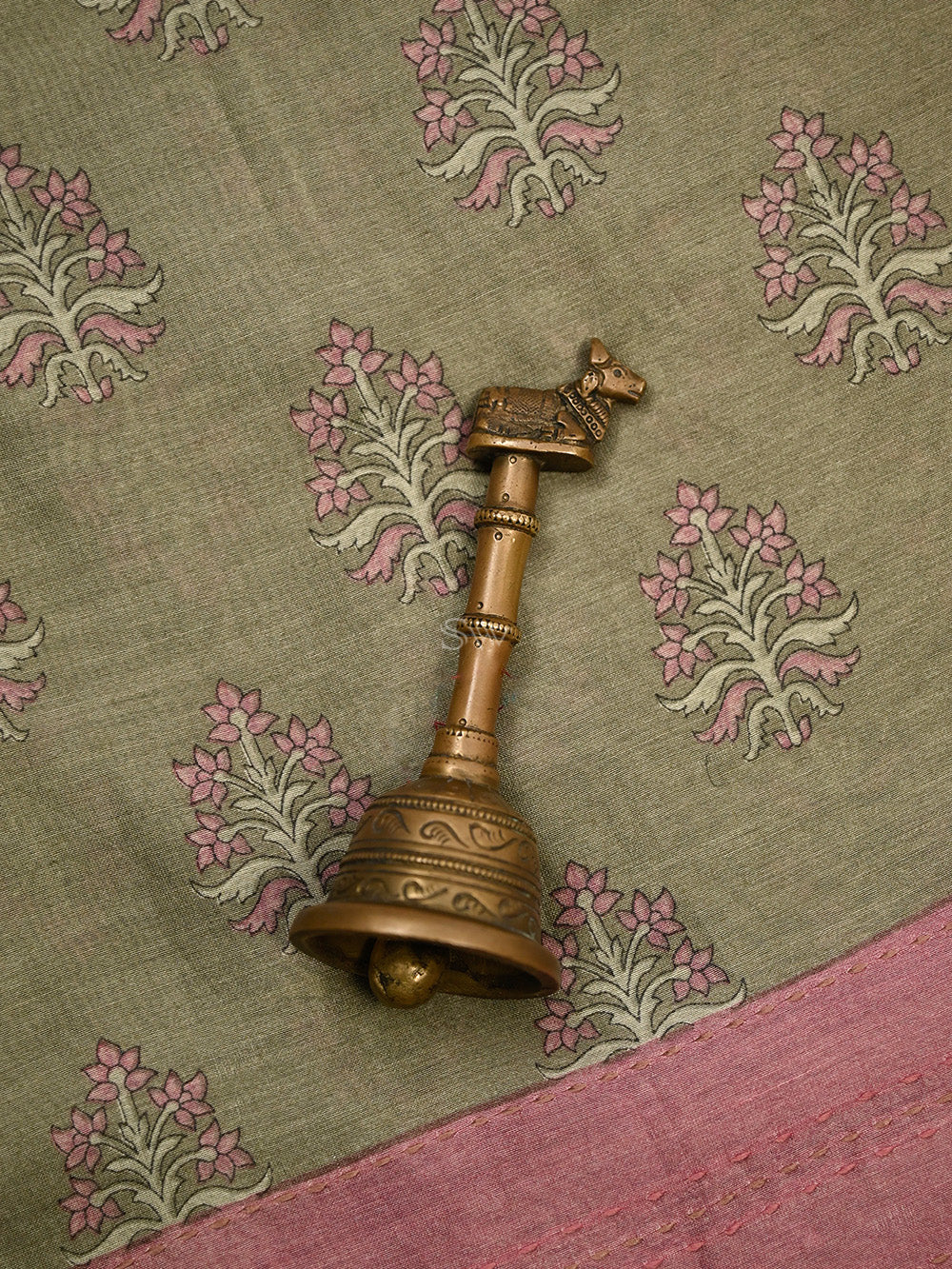 Olive Green Chanderi Silk Handloom Banarasi Suit - Sacred Weaves