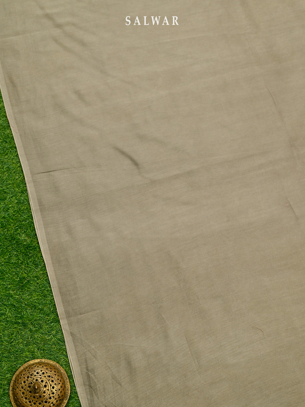 Olive Green Chanderi Silk Handloom Banarasi Suit - Sacred Weaves
