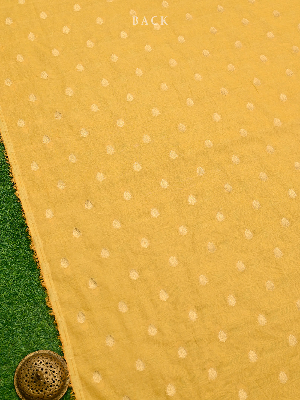 Mustard Cotton Silk Handloom Banarasi Suit - Sacred Weaves