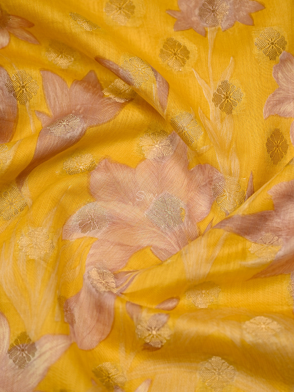 Mustard Cotton Silk Handloom Banarasi Suit - Sacred Weaves