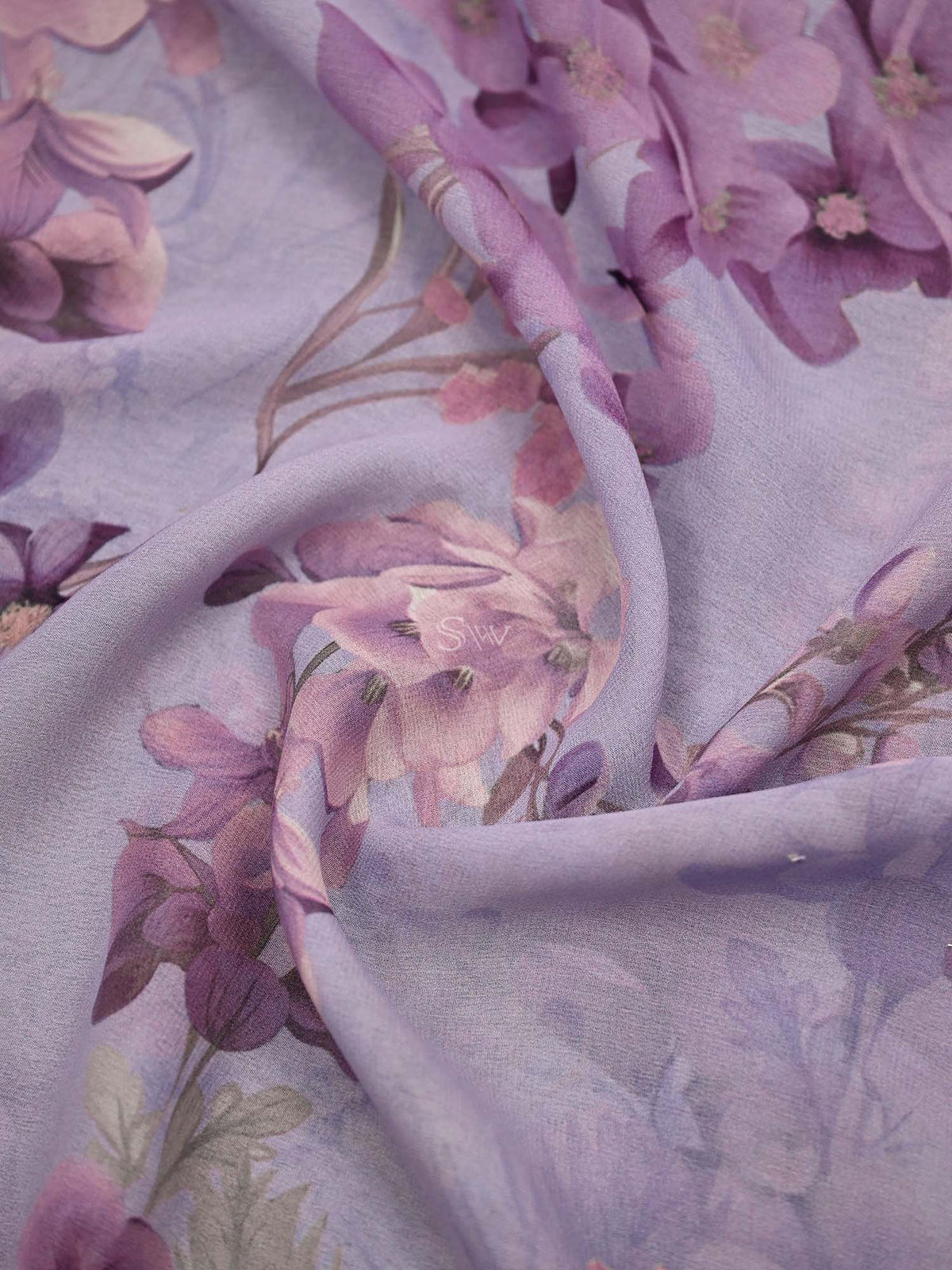 Mauve Booti Khaddi Georgette Handloom Banarasi Suit