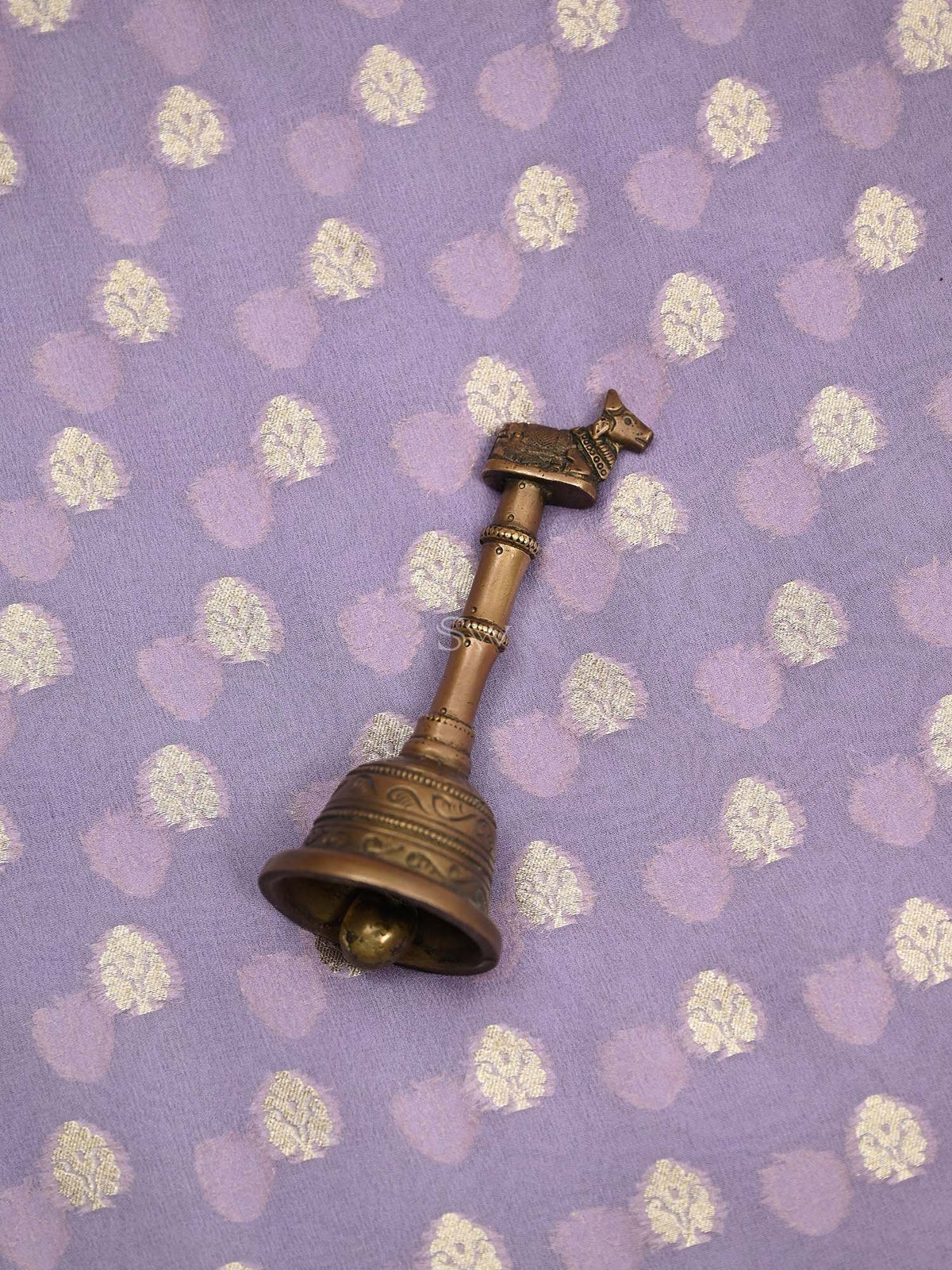 Mauve Booti Khaddi Georgette Handloom Banarasi Suit