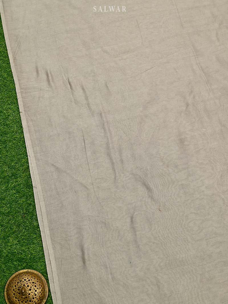Grey Booti Cotton Silk Handloom Banarasi Suit
