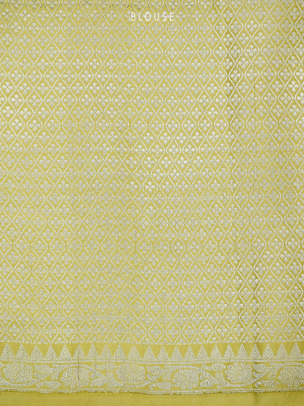 Lime Yellow Shikargah Boota Satin Silk Handloom Banarasi Saree - Sacred Weaves
