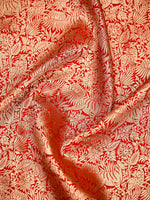 Red Silk Shikargah Brocade Handloom Banarasi Saree - Sacred Weaves
