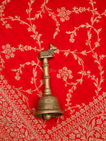 Red Jaal Crepe Silk Handloom Banarasi Saree - Sacred Weaves