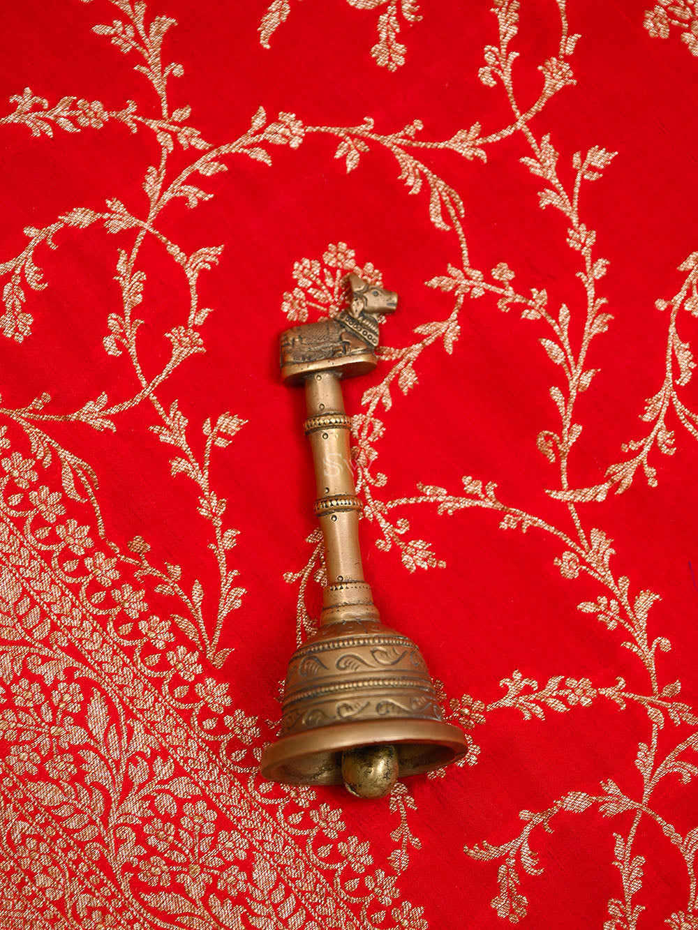 Red Jaal Crepe Silk Handloom Banarasi Saree - Sacred Weaves