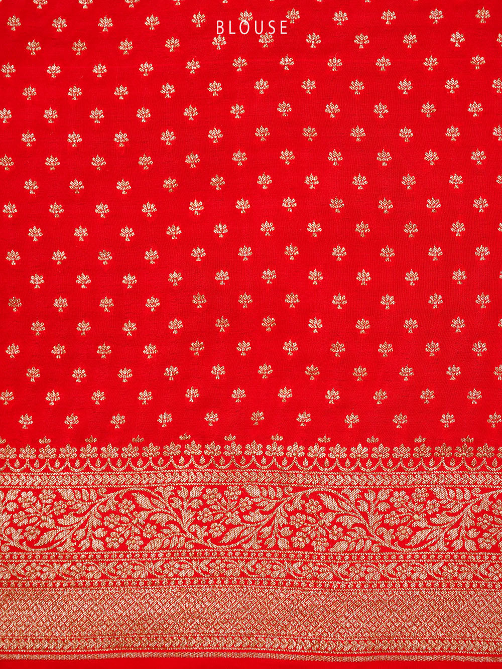 Red Jaal Crepe Silk Handloom Banarasi Saree - Sacred Weaves