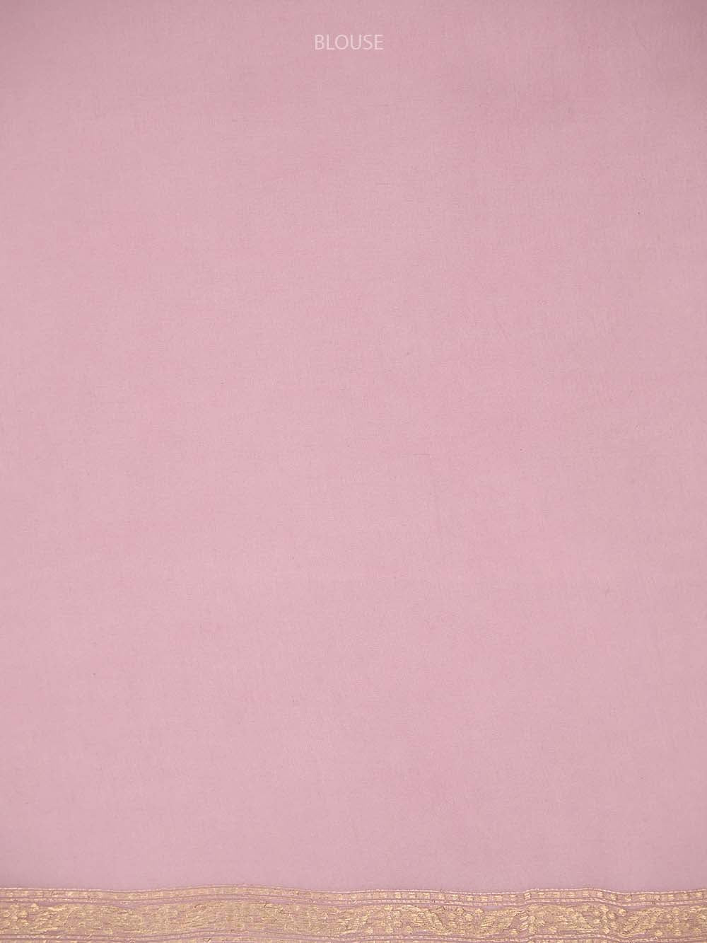Pastel Pink Boota Organza Handloom Banarasi Saree - Sacred Weaves