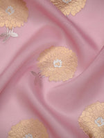 Pastel Pink Boota Organza Handloom Banarasi Saree - Sacred Weaves