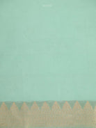 Aqua Green Boota Organza Handloom Banarasi Saree - Sacred Weaves