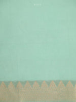 Aqua Green Boota Organza Handloom Banarasi Saree - Sacred Weaves