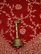 Dark Maroon Jaal Crepe Silk Handloom Banarasi Saree - Sacred Weaves