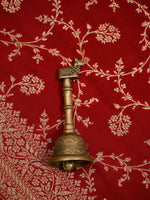 Dark Maroon Jaal Crepe Silk Handloom Banarasi Saree - Sacred Weaves