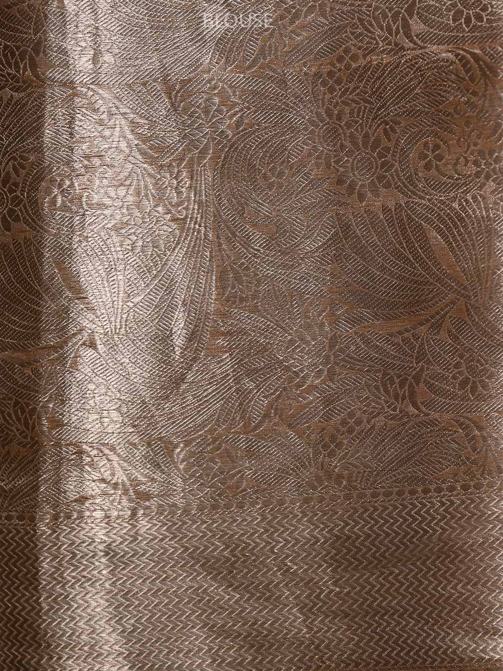 Peach Tissue Rangkat Handloom Banarasi Saree - Sacred Weaves