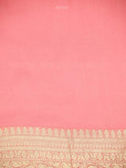 Pastel Pink Jaal Khaddi Georgette Handloom Banarasi Saree - Sacred Weaves