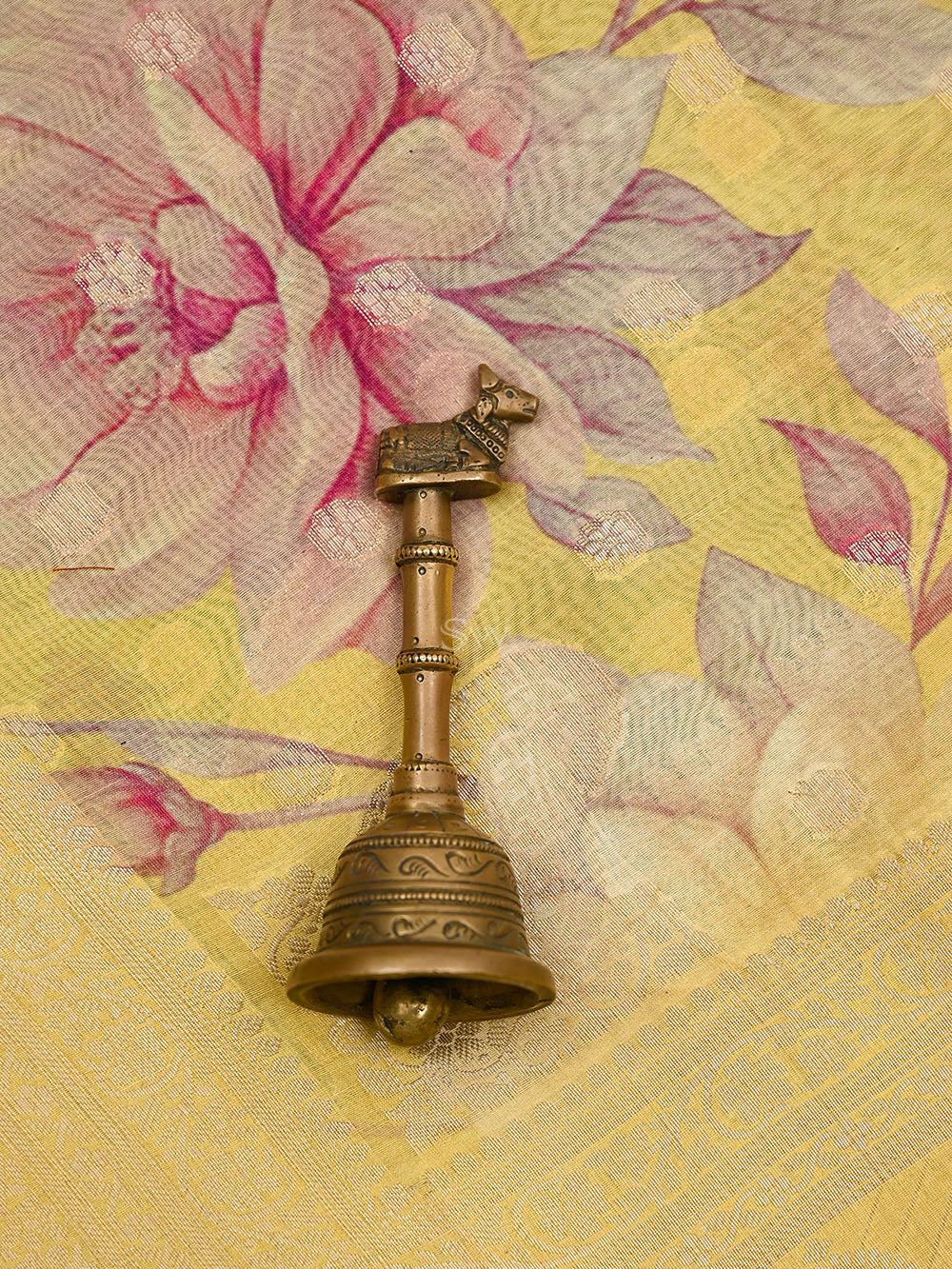 Yellow Booti Cotton Silk Handloom Banarasi Suit - Gift Box - Sacred Weaves