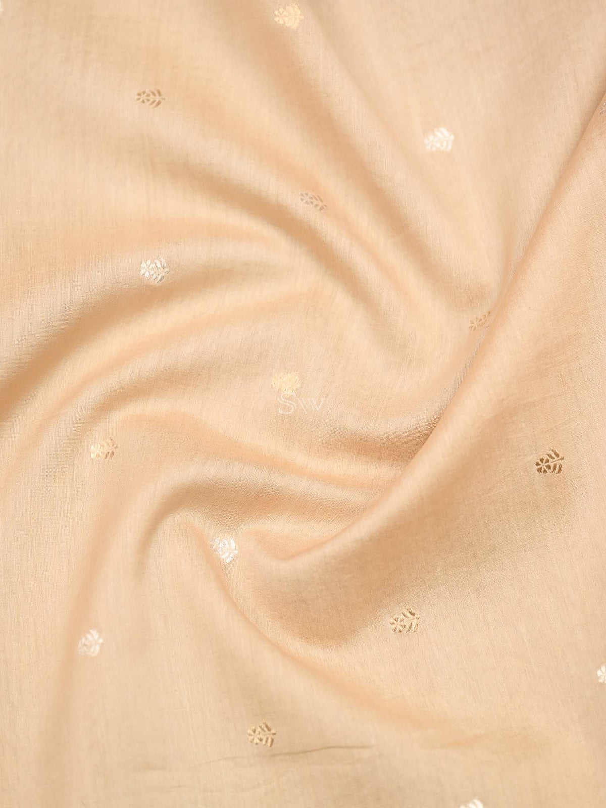 Peach Booti Cotton Silk Handloom Banarasi Suit