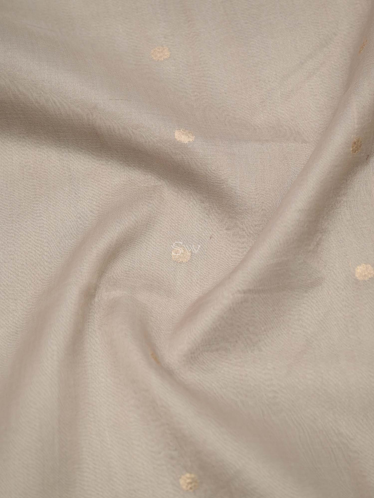 Light Beige Booti Linen Handloom Banarasi Suit