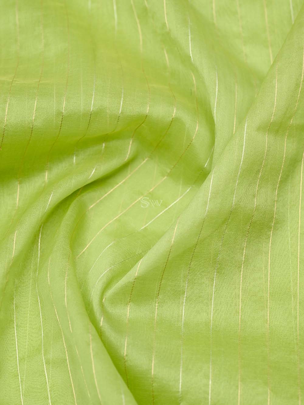Pista Green Booti Linen Handloom Banarasi Suit