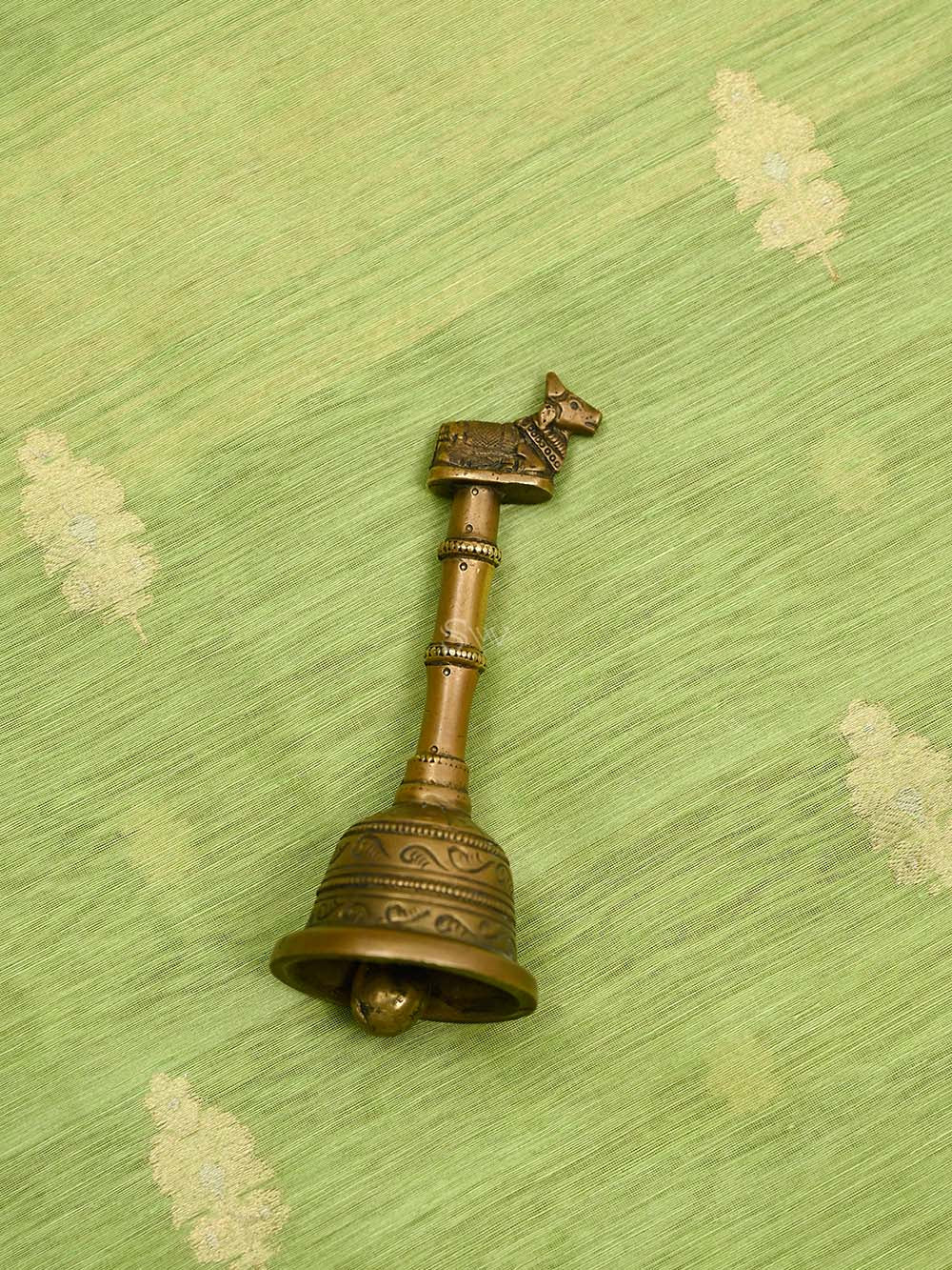 Pista Green Booti Linen Handloom Banarasi Suit