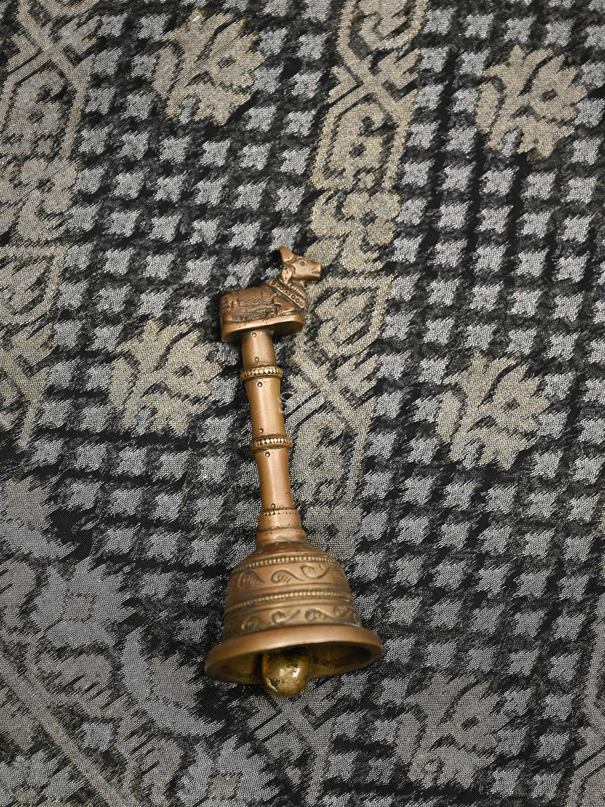 Black Plain Cotton Silk Handloom Banarasi Suit