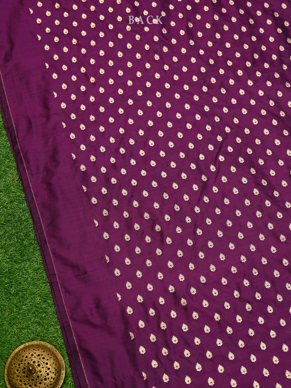Dark Purple Meenakari Katan Silk Handloom Banarasi Suit