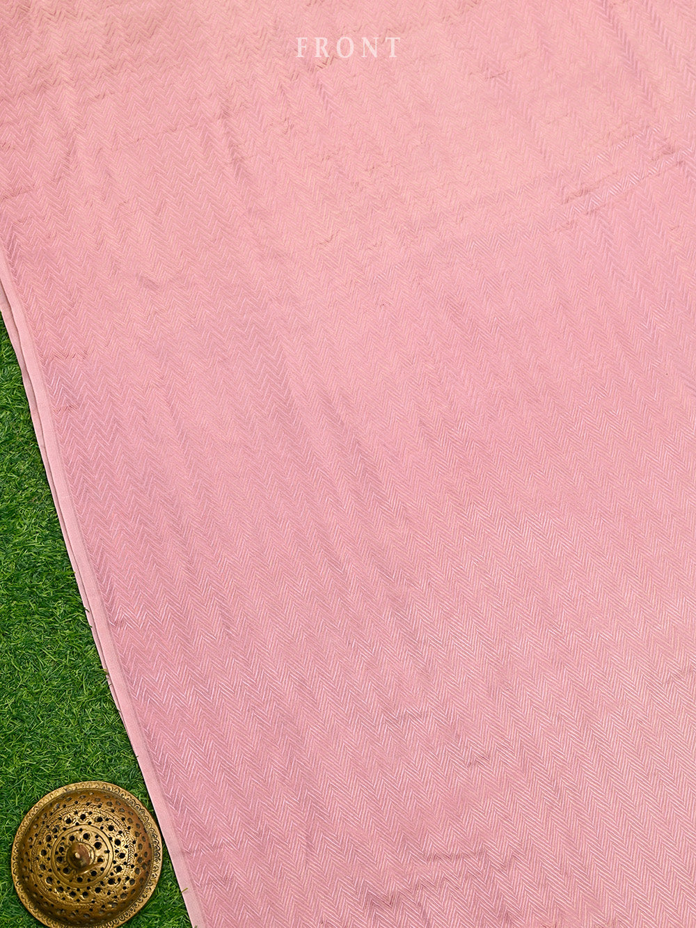 Pastel Pink Tanchoi Silk Handloom Banarasi Suit - Sacred Weaves