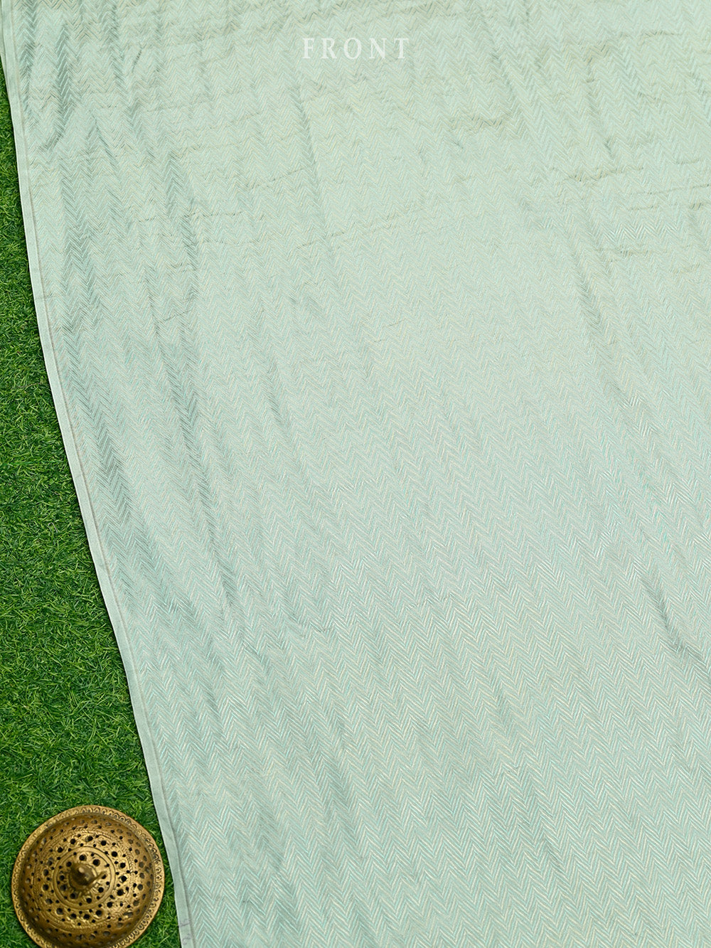 Pastel Green Tanchoi Silk Handloom Banarasi Suit - Sacred Weaves