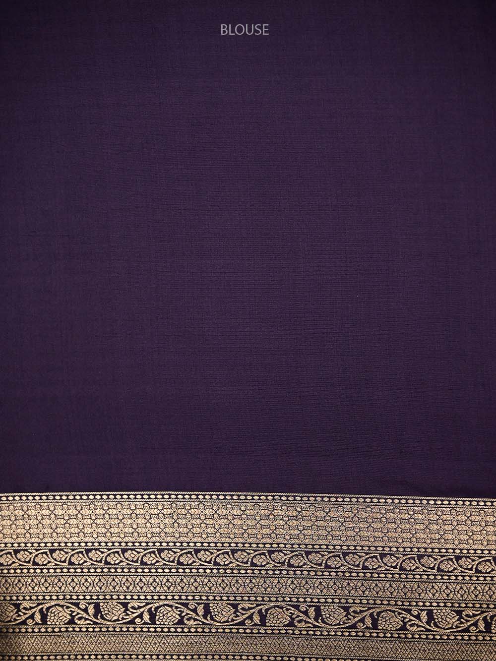 Navy Blue Meenakari Silk Brocade Handloom Banarasi Saree - Sacred Weaves