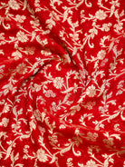 Red Booti Khaddi Georgette Handloom Banarasi Suit - Sacred Weaves