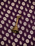 Dark Purple Booti Khaddi Georgette Handloom Banarasi Suit - Sacred Weaves