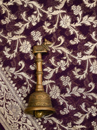 Dark Purple Booti Khaddi Georgette Handloom Banarasi Suit - Sacred Weaves