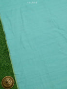 Sea Green Cotton Silk Handloom Banarasi Suit - Sacred Weaves