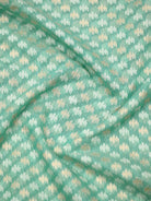 Sea Green Cotton Silk Handloom Banarasi Suit - Sacred Weaves