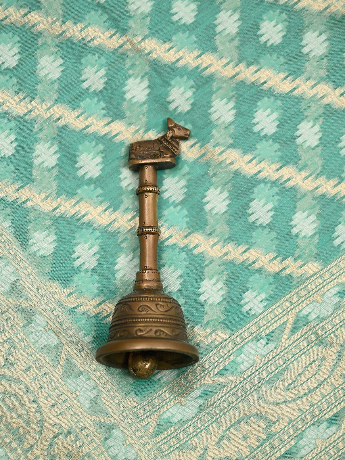 Sea Green Cotton Silk Handloom Banarasi Suit