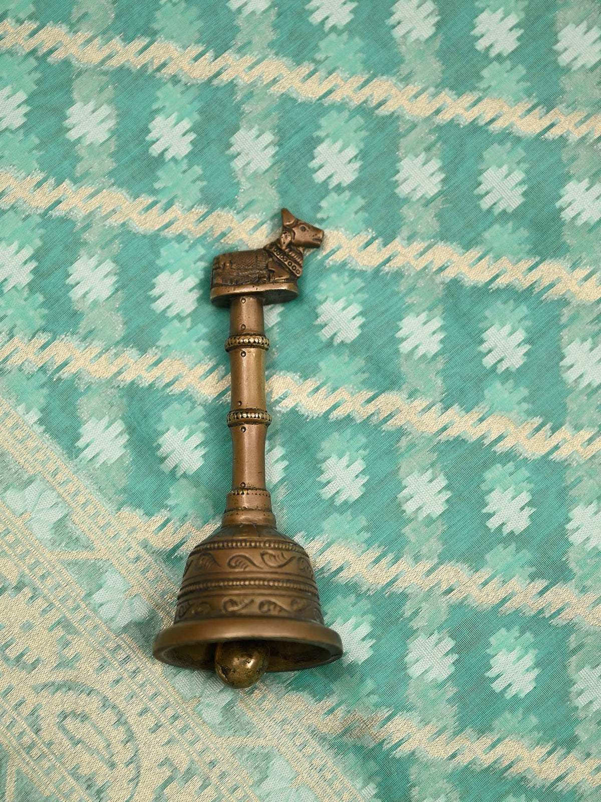 Sea Green Cotton Silk Handloom Banarasi Suit