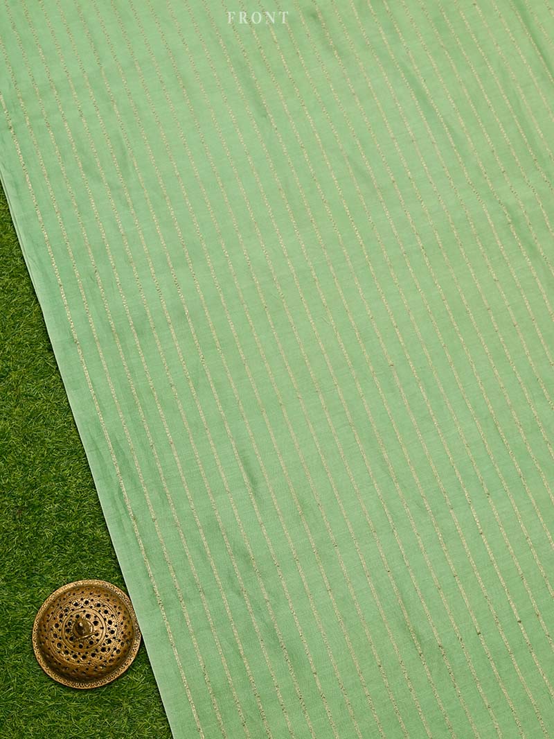 Green Cotton Silk Handloom Banarasi Suit
