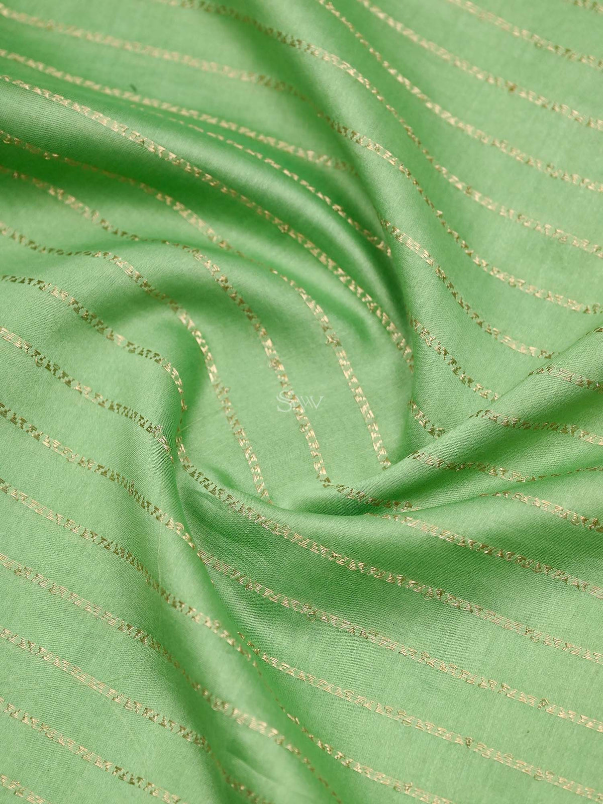 Green Cotton Silk Handloom Banarasi Suit
