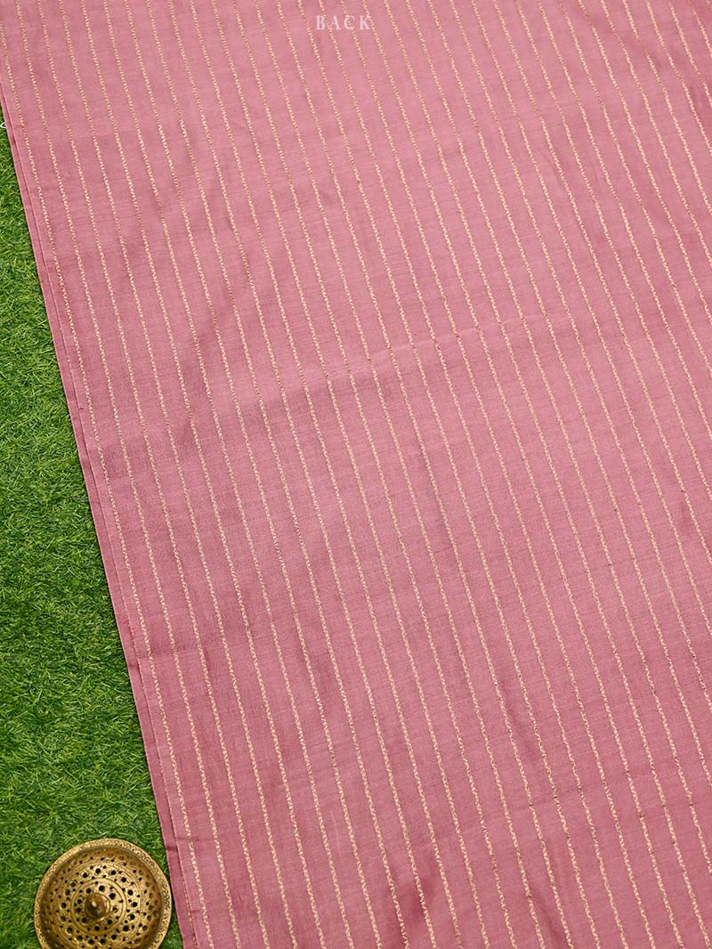 Onion Pink Cotton Silk Handloom Banarasi Suit