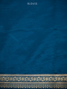 Midnight Blue Boota Satin Silk Handloom Banarasi Saree  - Sacred Weaves