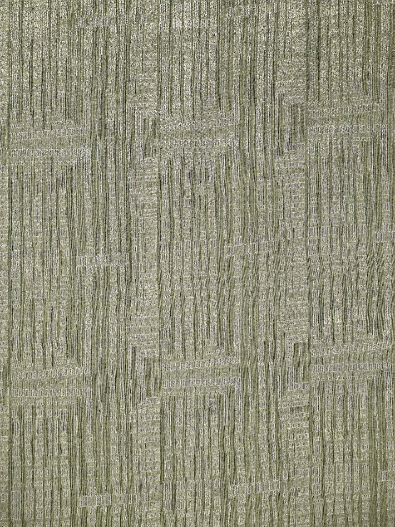 Pastel Green Tissue Silk Handloom Banarasi Lehenga - Sacred Weaves